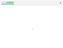 Tablet Screenshot of letsverify.com